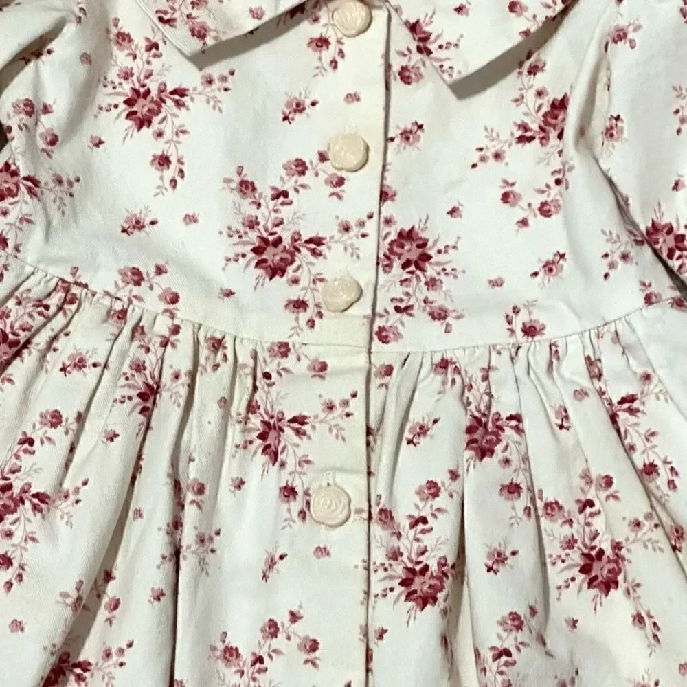 Vintage Allison Rose Cottagecore Balloon Sleeve Floral Dress , Girl’s Size 4